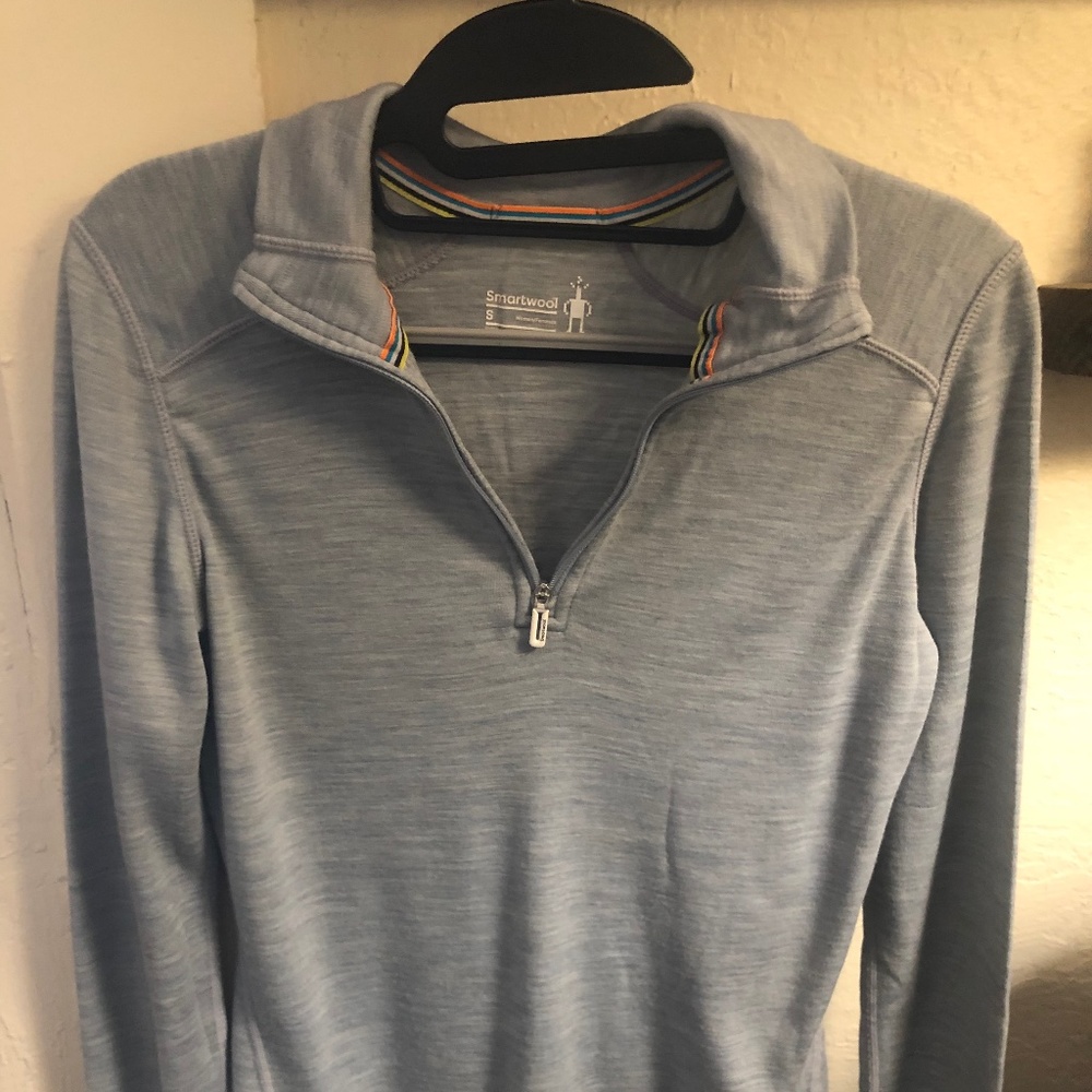 Womens Smartwool base layer thermal light gray small